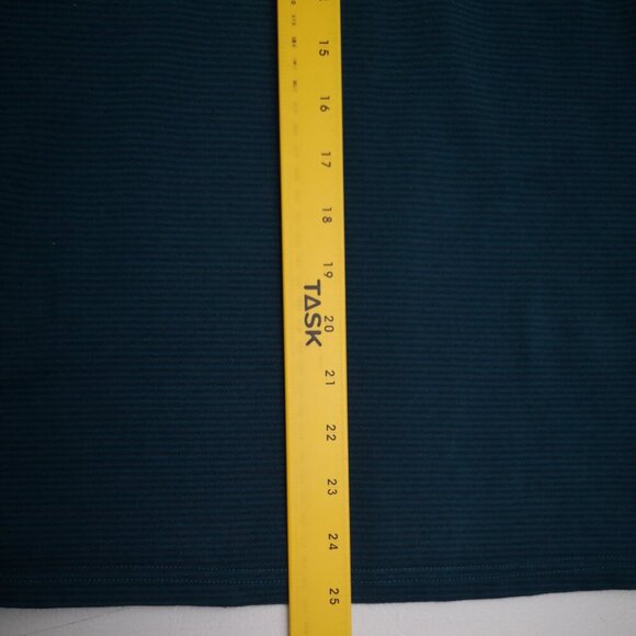 Eddie Bauer Outdoor Ladies Size Small Teal Green with Black Stripes Turtleneck - Picture 9 of 9